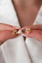 Heliophilia Silver Pendientes de Plata Esterlina 925 con Recubrimiento de Oro